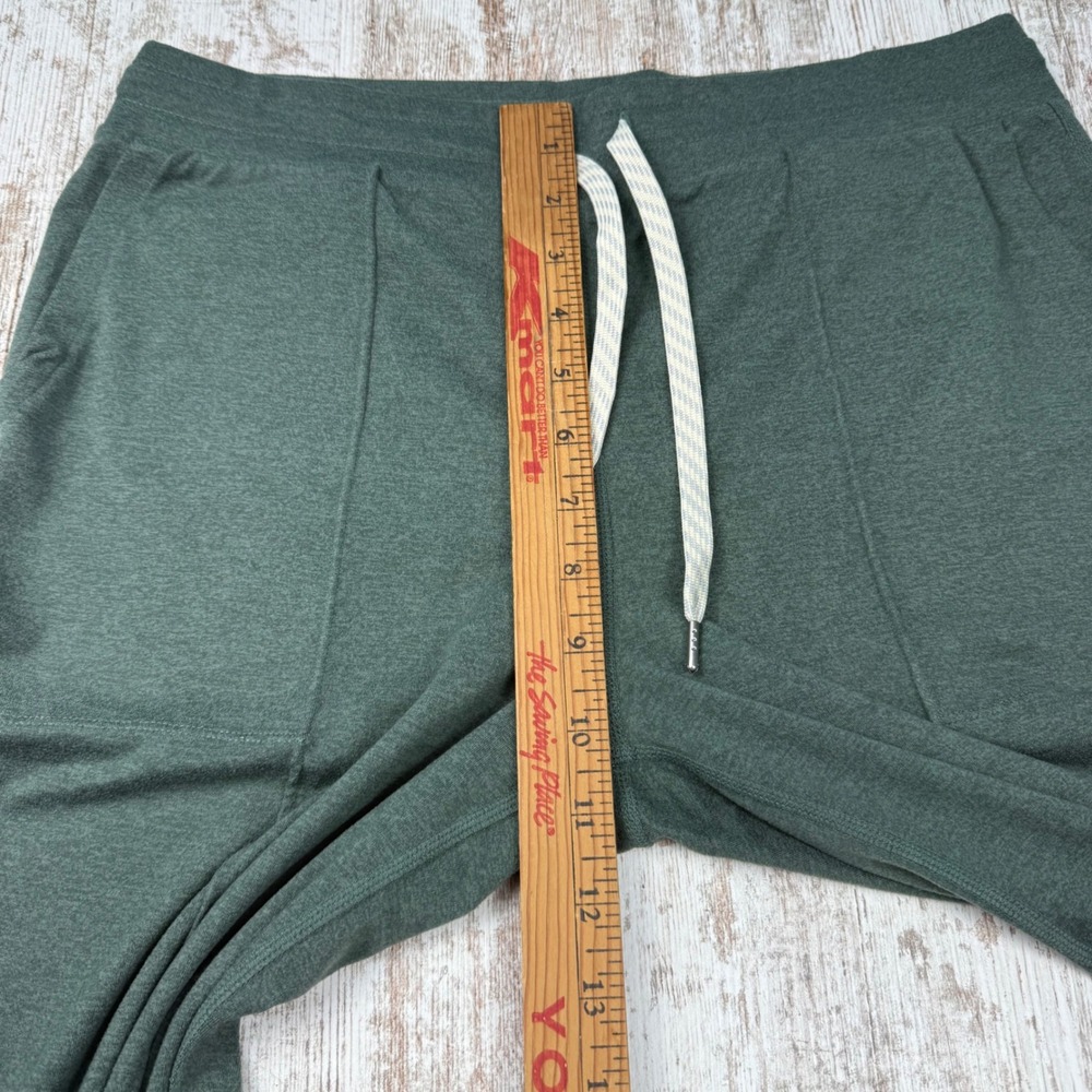 Vuori Halo Wide Leg Lounge Pants Green Pintuck Seam VW425 Medium DreamKnit - Picture 8 of 9